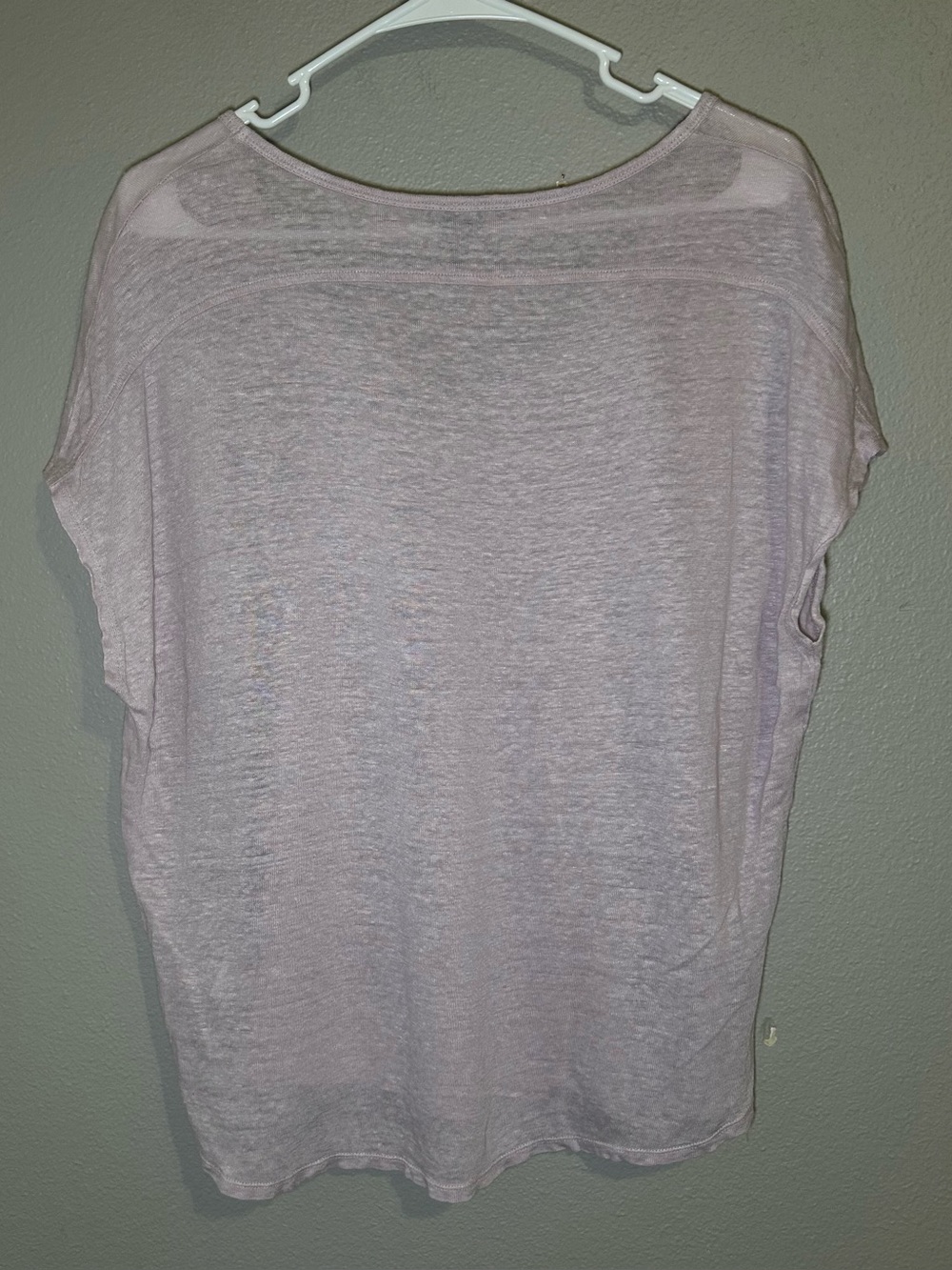 Vince 100% Linen Boxy V Neck Short Sleeve Blouse Top Women’s Size Large - Picture 4 of 8